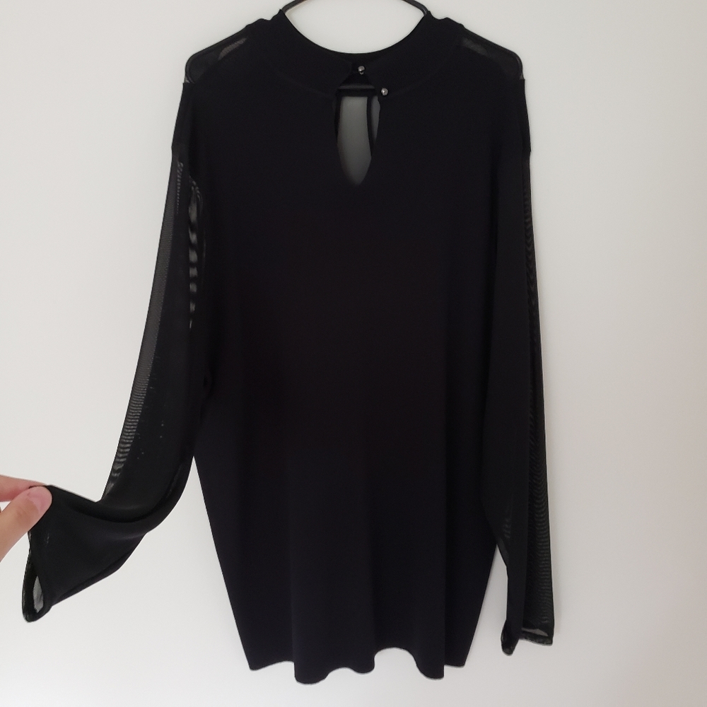 Lane Bryant Sheer Black Dress
